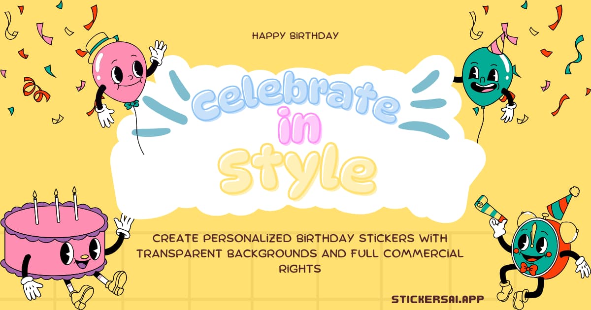 Celebrate in Style: Creating Happy Birthday Stickers with AI