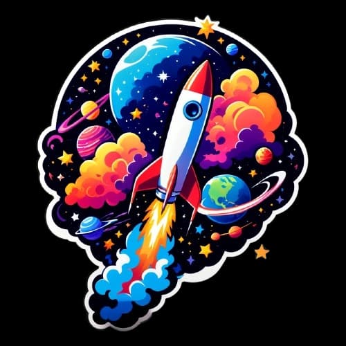 Rocket sticker